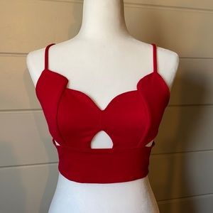 Cut Out Crop Top Size Medium